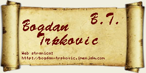 Bogdan Trpković vizit kartica